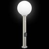 vidaXL Bollard Lights with Sensor&Outlet 3 pcs 80 cm Stainless Steel IP44