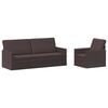 vidaXL Sofa Set 2 pcs Dark Brown Fabric