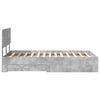vidaXL Bed Frame Concrete Grey 120 x 200 cm Engineered Wood