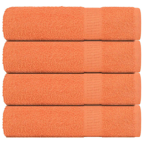 vidaXL Bath Towels "FROGN" 4 pcs Orange 100x150 cm 360 gsm