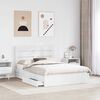 vidaXL Storage Bed with Headboard White 140 x 200 cm Engineered Wood