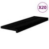 vidaXL Stair Treads 20 pcs Brown Black 80x30x2 cm Solid Wood Oak