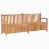 vidaXL Bench with Storage Brown 228 x 60 x 90 cm Solid Teak Wood