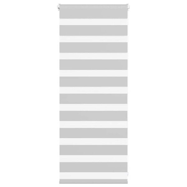 vidaXL Zebra Blind Light Grey 60x100 cm Fabric Width 55.9 cm Polyester