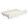 vidaXL Bed Frame without Mattress White Solid Pine Wood 180x200 cm Super King