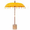 vidaXL Balinese Parasol with Base Yellow 185 x 185 x 260 cm
