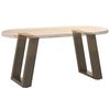 vidaXL Coffee Table Legs U-Shaped 2 pcs Natural Steel 28x(42-43) cm Steel
