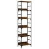 vidaXL Bookshelf Smoked Oak 50x33x188,5 cm Engineered Wood