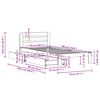 vidaXL Bed Frame without Mattress Wax Brown 75x190 cm Small Single Solid Wood Pine