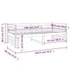 vidaXL Day Bed without Mattress Black 90x190cm Solid Wood Pine