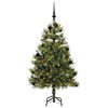 vidaXL Artificial Hinged Christmas Tree with Cones Green 150 cm