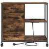 vidaXL Cabinet with Charging Station Smoked Oak 76 x 41 x 72 cm