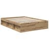 vidaXL Bed Frame Artisian Oak 135 x 190 cm Engineered wood