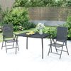 vidaXL 3 Piece Garden Dining Set Anthracite Steel
