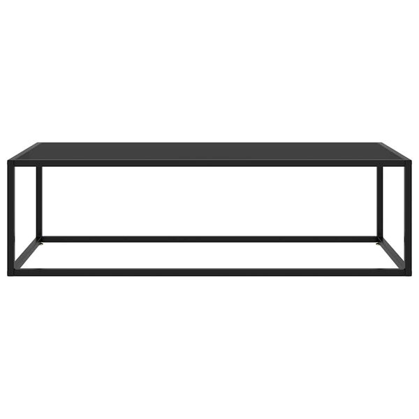 vidaXL Coffee Table Black with Black Glass 120x50x35 cm