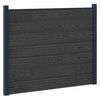 vidaXL Fence Panel WPC and Aluminium Black