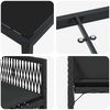 vidaXL Garden Dining Set 5 pcs Black Poly Rattan