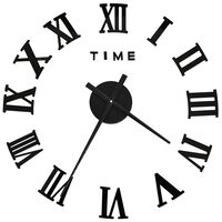 vidaXL 3D Wall Clock Modern Design Black 100 cm XXL