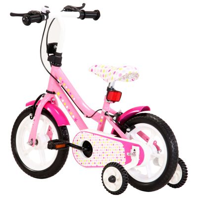 vidaXL Kids Bike 12 inch White and Pink