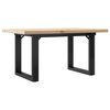 vidaXL Coffee Table O-Frame 80x50x40.5 cm Solid Wood Pine and Steel