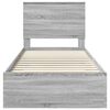 vidaXL Bed Frame with Drawer Grey Sonoma 90 x 190 cm Engineered Wood
