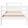vidaXL Bed Frame with Headboard without Mattress White 75x190 cm Small Single