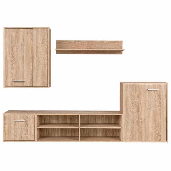 vidaXL TV Cabinet Set Wall-mounted 5 pcs Sonoma oak 221 x 30 x 80 cm