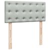 vidaXL Box Spring Bed with Mattress Light Grey 100x200 cm Velvet