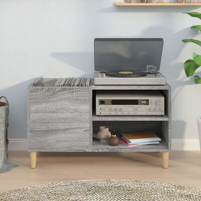 vidaXL Record Cabinet Grey Sonoma 84.5x38x48 cm Engineered Wood