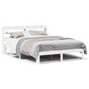 vidaXL Bed Frame with Headboard without Mattress White 135x190 cm Double