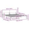vidaXL Bed frame Brown and light grey 180 x 200 cm Solid pine wood