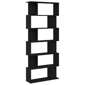 vidaXL Bookcase Black Oak 80x24x190.5 cm Engineered Wood