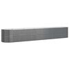 vidaXL Garden Raised Bed Galvanised Steel 440x80x68 cm Anthracite