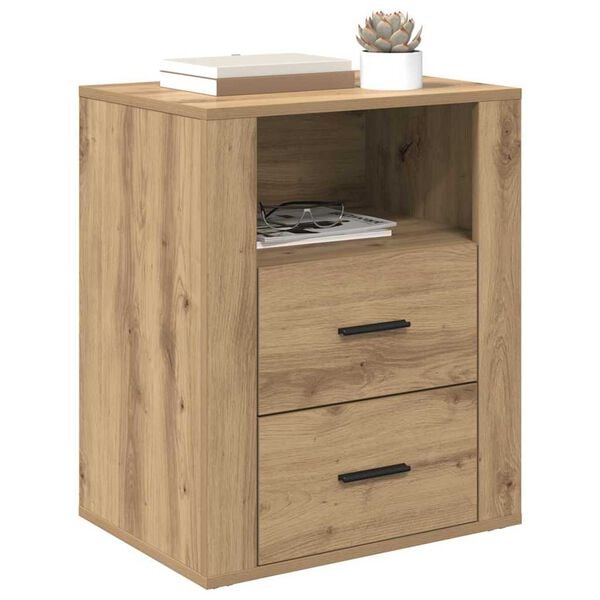 vidaXL Bedside Cabinet Artisan Oak 35 x 50 x 60 cm Engineered Wood