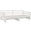 vidaXL Pull-out Day Bed without Mattress White 2x(80x200)cm