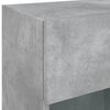 vidaXL TV Wall Cabinet with LED Lights Concrete Grey 40x30x60.5 cm