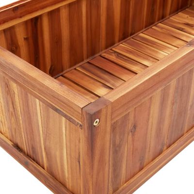 vidaXL Raised Bed with Trellis 85x38x150 cm Solid Acacia Wood