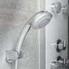 SCH&Uuml;TTE Glass Shower Panel with Thermostatic Mixer LANZAROTE White