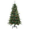 vidaXL Artificial Hinged Christmas Tree Green 120 cm PE and PVC