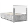 vidaXL Bed Frame Concrete Grey and Silver 75 x 190 cm Engineered Wood