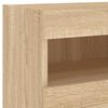 vidaXL 7 Piece TV Wall Cabinet Set with LED Lights Sonoma Oak