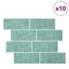 vidaXL Decorative Stickers 10 pcs Grey Green 29.4 x 21.4 cm
