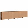 vidaXL Sideboard with LED Lights Smoked Oak 283x37x67 cm