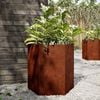 vidaXL Garden Planters 2 pcs Hexagon 46x40x45 cm Weathering Steel