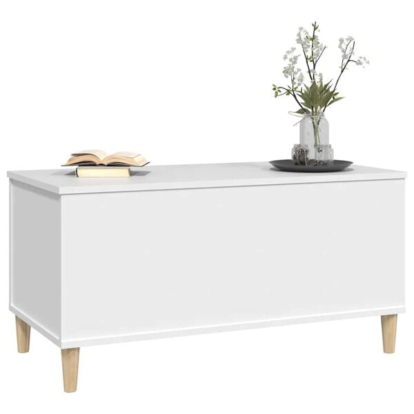 vidaXL Coffee Table White 90x44.5x45 cm Engineered Wood