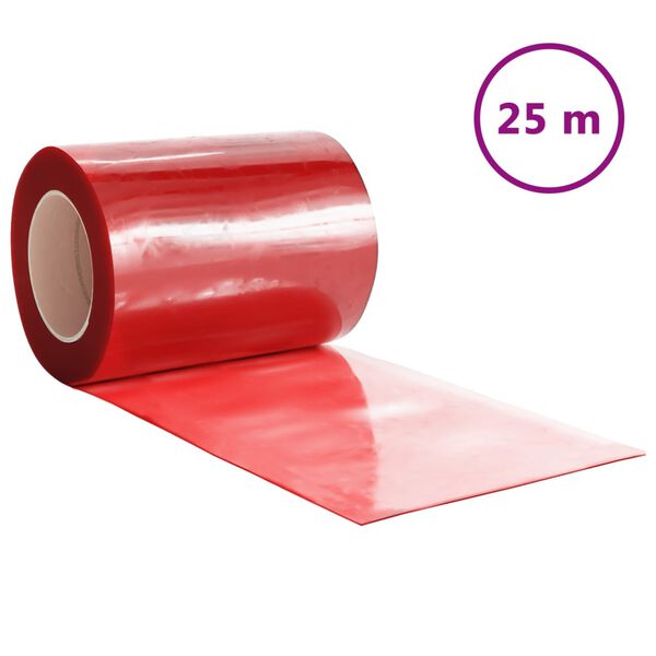 vidaXL Door Curtain Red 300 mmx2.6 mm 25 m PVC