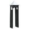 vidaXL Curtains for Loft Bed with Tower White and Black Polyester