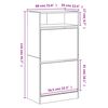 vidaXL Shoe Cabinet Sonoma Oak 60x34x116 cm Engineered Wood