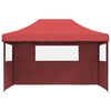 vidaXL Party Tent Folding Burgundy 292 x 440 x 315 cm Oxford Fabric