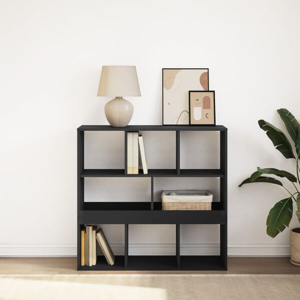 vidaXL Book Cabinet/Room Divider Black 100x33x94.5 cm